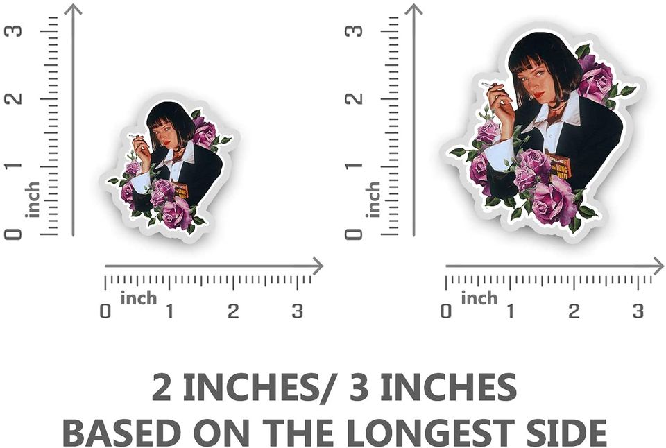 Pulp Fiction Art Floral Sticker 2"
