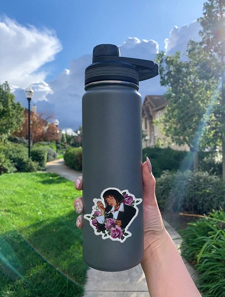 Pulp Fiction Art Floral Sticker 2"