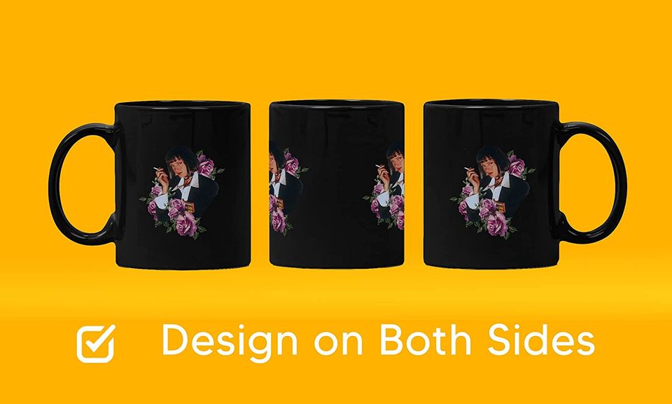 Pulp Fiction Art Floral Mug 11oz