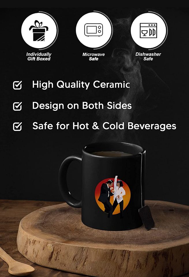 Pulp Fiction Vincent And Mia Dance Circle Mug 11oz