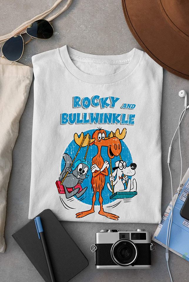 Rocky and Bullwinkle and Dog Shirt