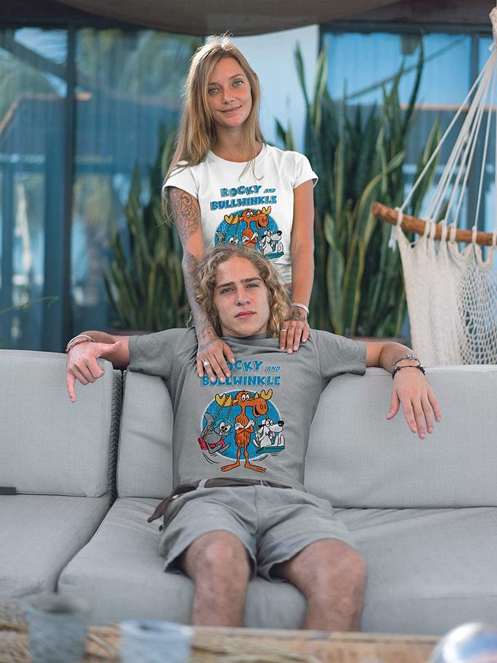 Rocky and Bullwinkle and Dog Shirt