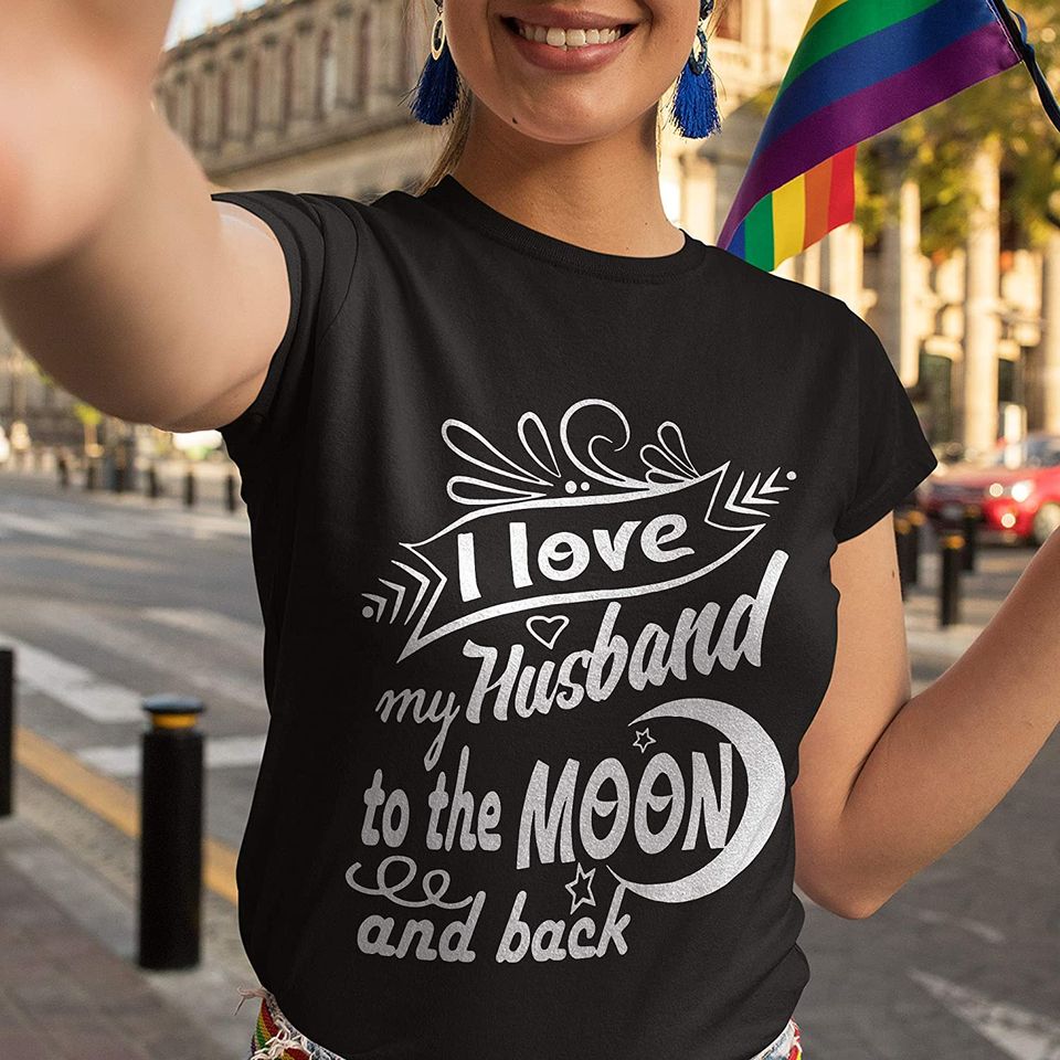 I Love My Husband to The Moon Back T-Shirt
