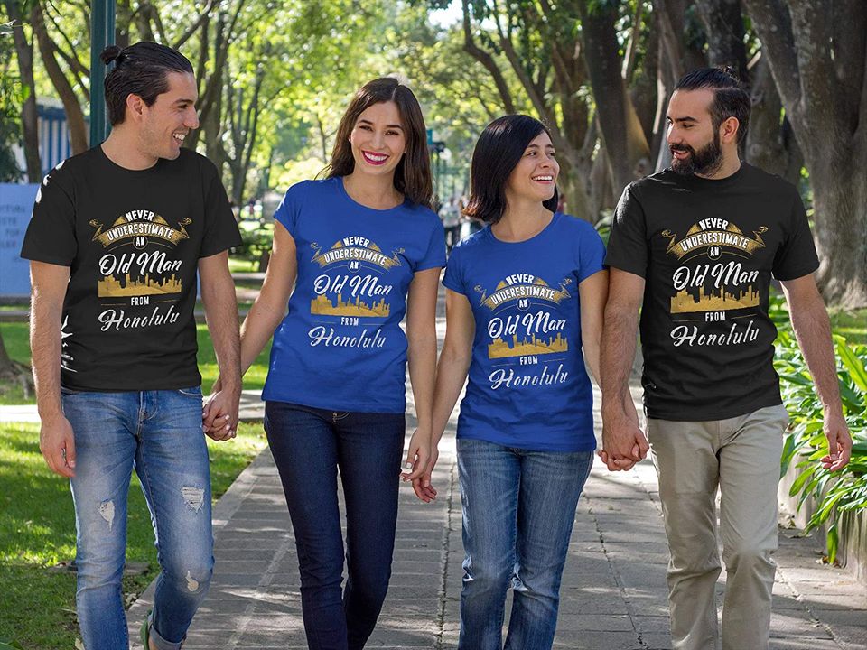 Honolulu Never Underestimate Old Man from Honolulu t-Shirt