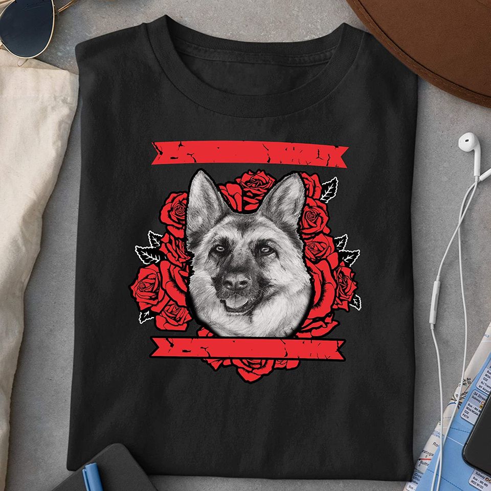 Ladonna German Sheperd Cute Dog T-Shirt