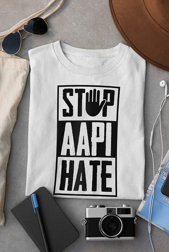 Stop AAPI Hate Stop Hand Sign Asian American Pride Shirt
