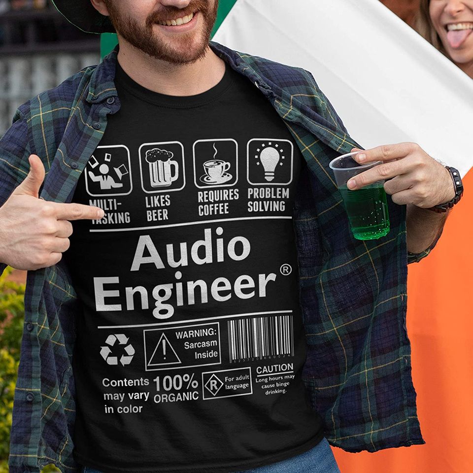 Audio Engineer Multitasking Problem Solving Shirt
