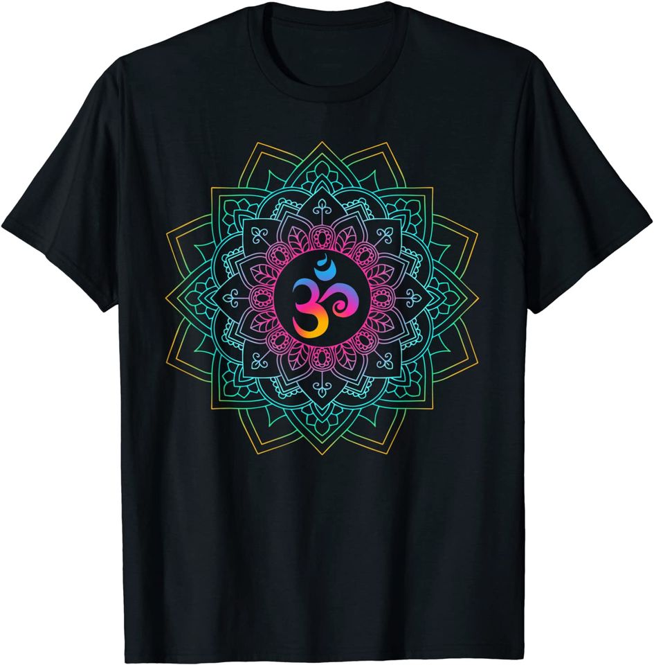 Om Meditations Mandalas Yoga Unisex T-Shirt