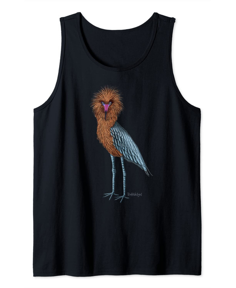 Reddish Egret Heron Art Birder Shirt Wildlife Bird Tank Top
