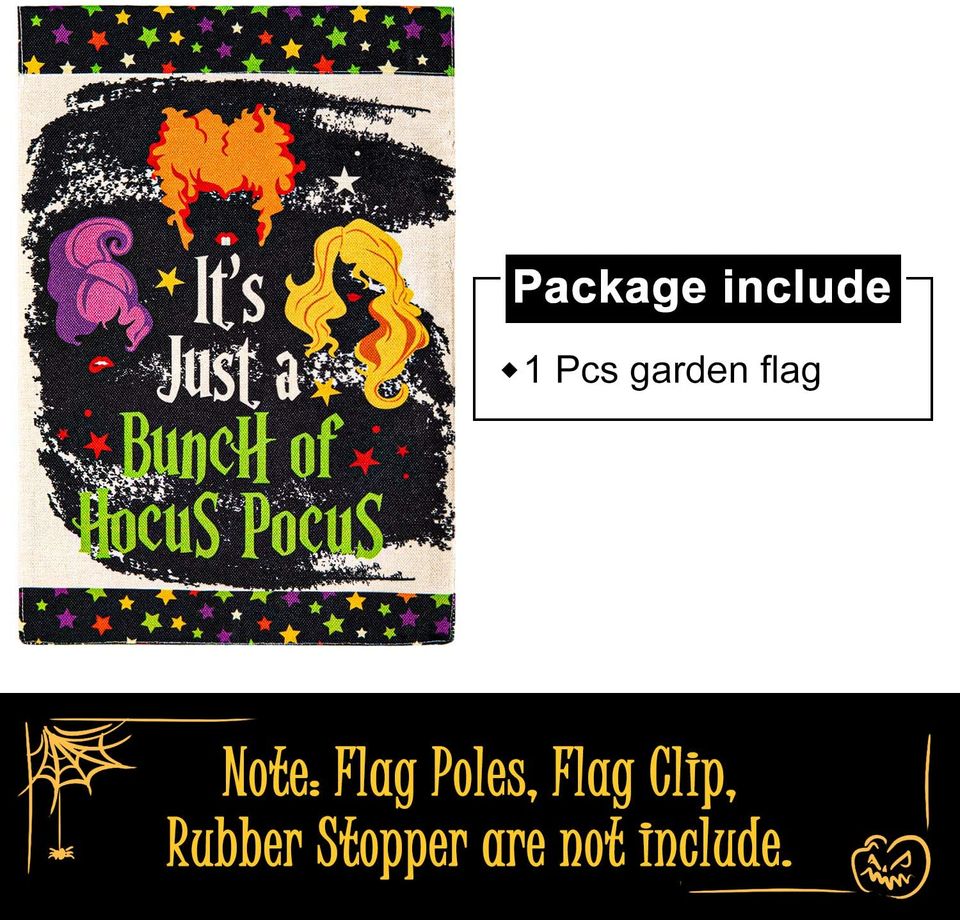 Hocus Pocus Garden Flag Witch Yard Flag