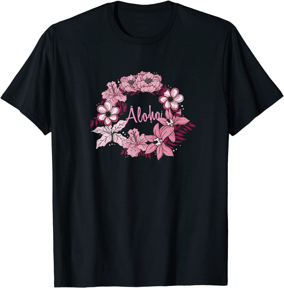 Aloha Flowers Hawaiian Apparel Hawaii Party T Shirt