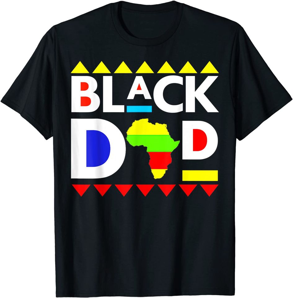 Black Dad Juneteenth King Father Africa Men Melanin Boys Son T-Shirt