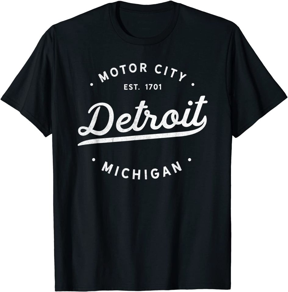 Classic Retro Vintage Detroit Michigan Motor City T Shirt