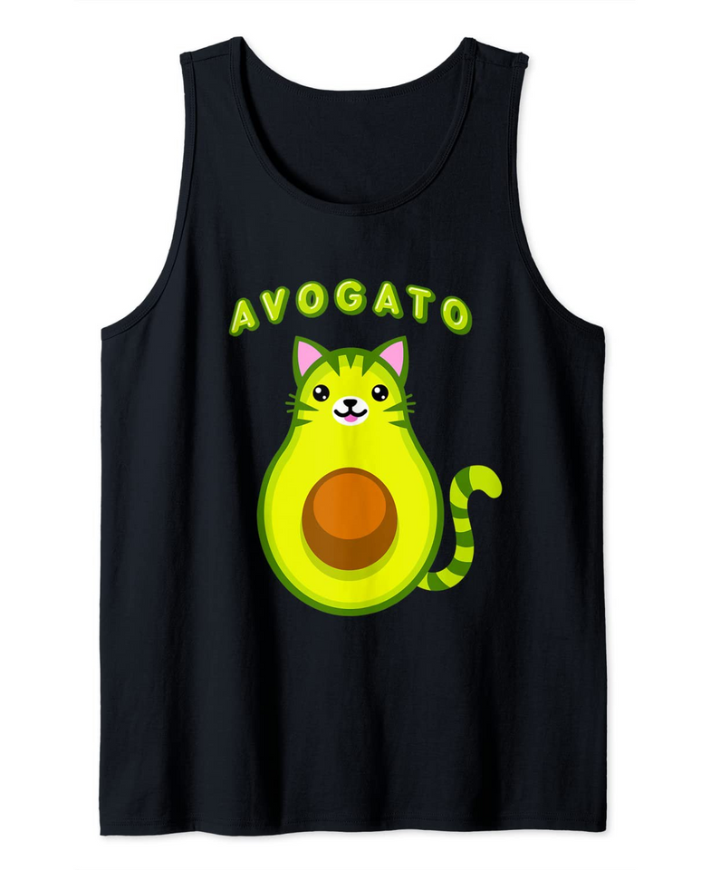 Avogato Cat Avocado Top, Cinco De Meow Tank Top