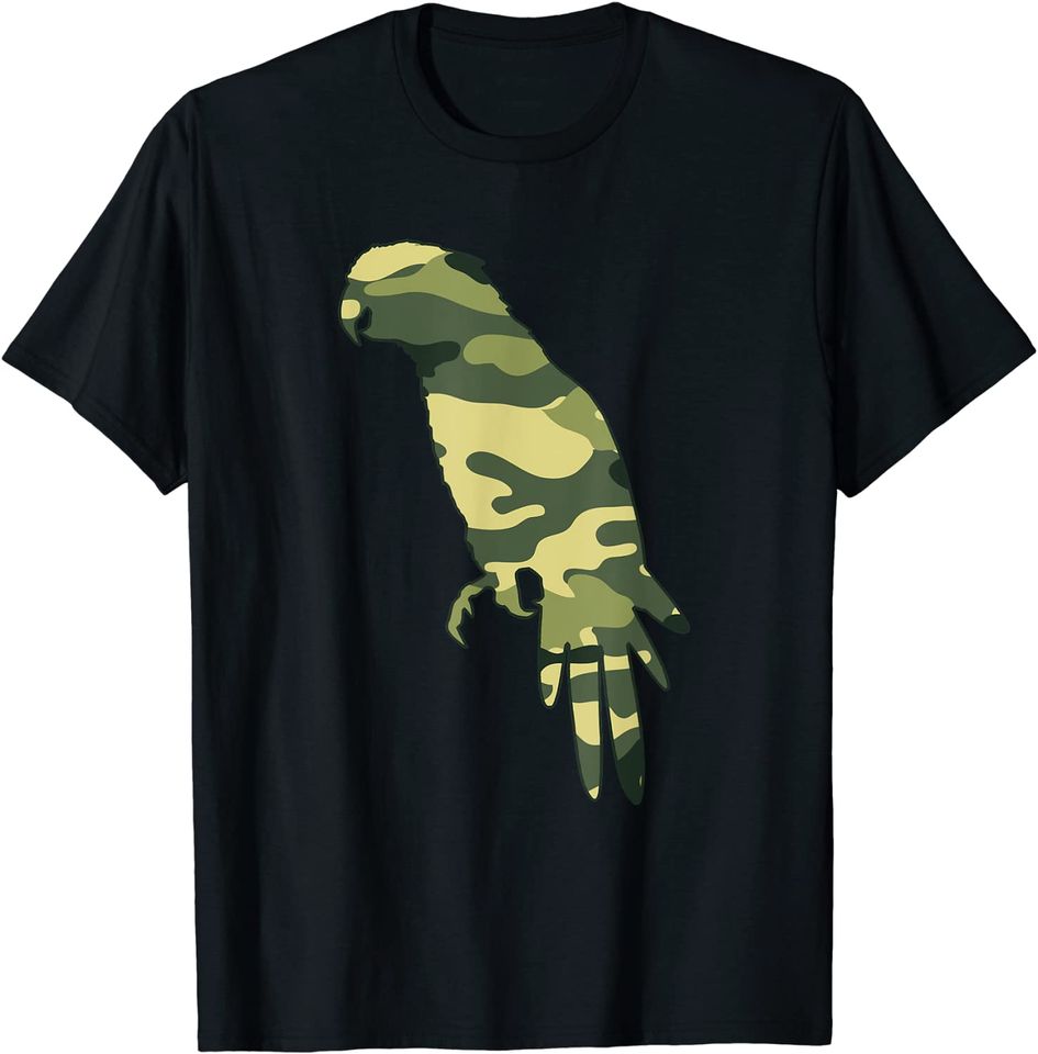 Military Parrot Camo Men Print US Parrakeet Veteran Gift T-Shirt