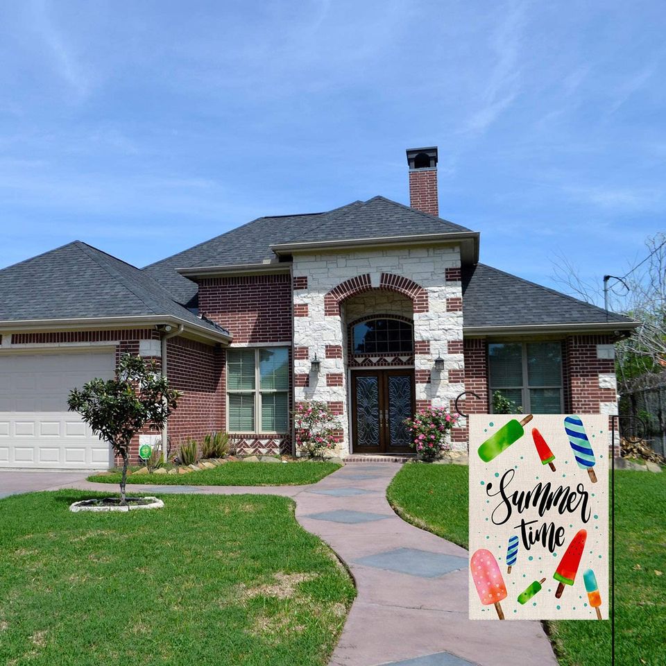 Summer Time Garden Flag Ice Cream
