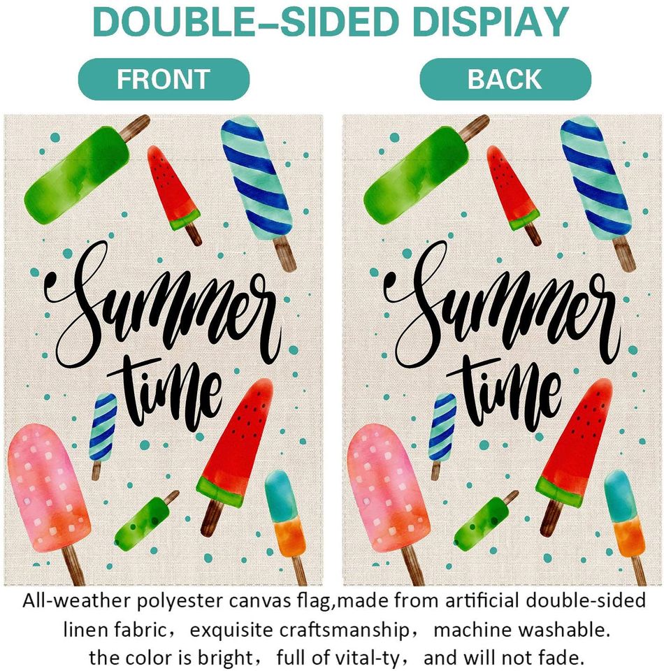 Summer Time Garden Flag Ice Cream