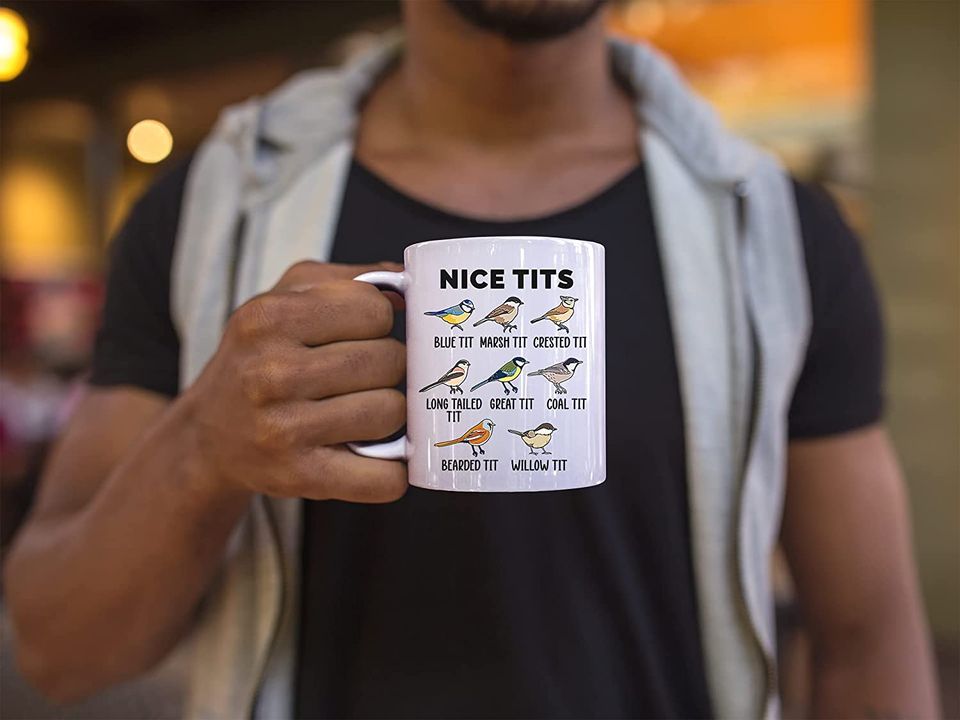 Nice Tits Nice Tits Ceramic Novelty Coffee Mug Birdwatcher