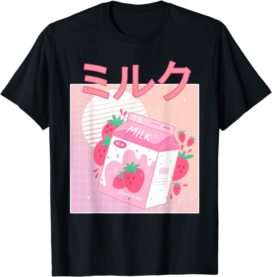 Japanese Kawaii Strawberry Milk Shake Carton T-Shirt