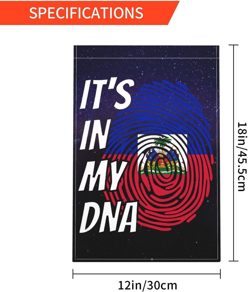 It's In My DNA Garden Flag Fingerprint