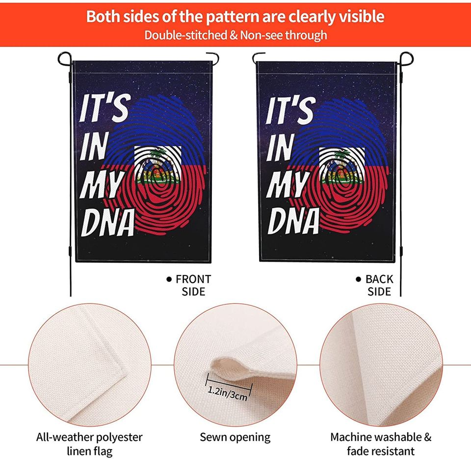 It's In My DNA Garden Flag Fingerprint