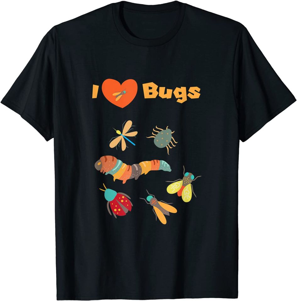 I Love Bugs Insect Bug Collecting Design for Collectors T Shirt
