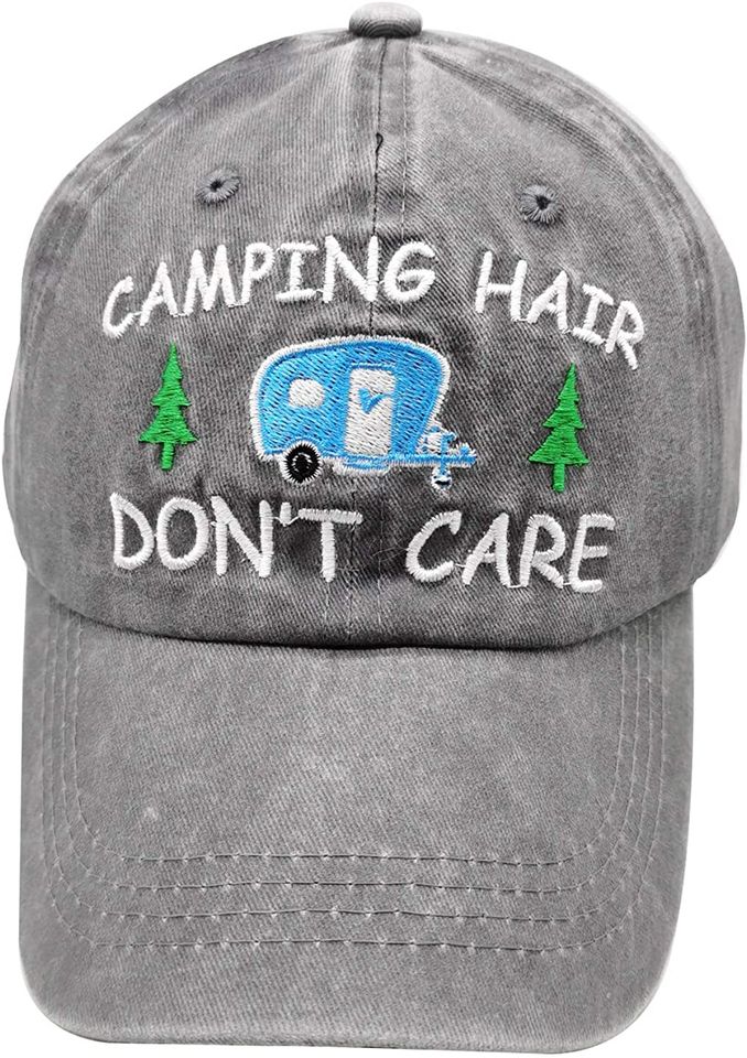 Camping Hair Don't Care Cap RV Camper