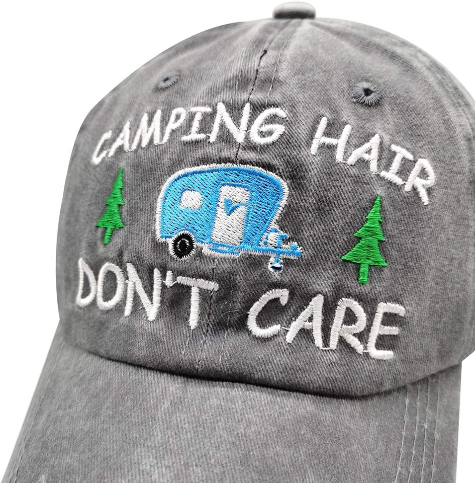 Camping Hair Don't Care Cap RV Camper