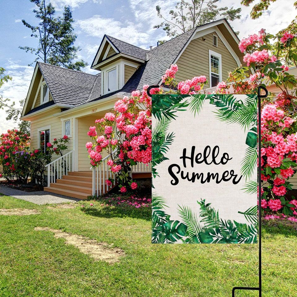 Hello Summer House Flag