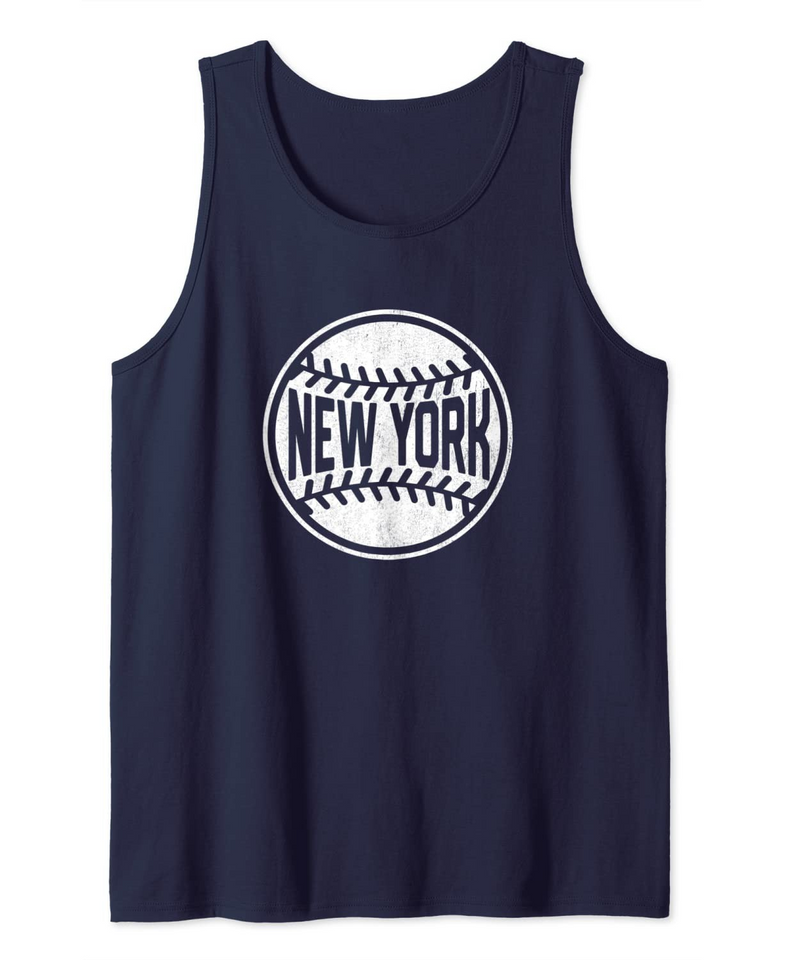 Vintage New York Baseball Stitches Tank Top