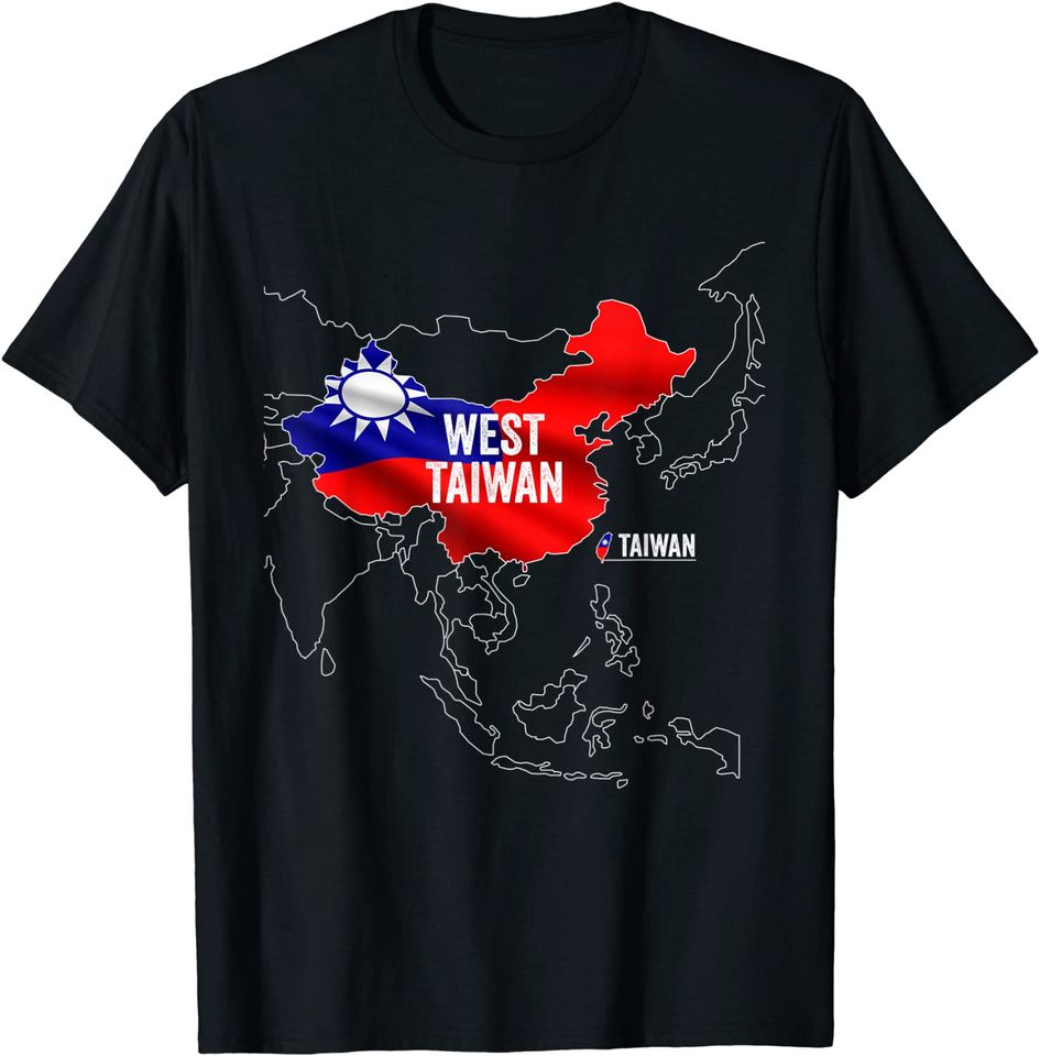 West Taiwan China Map T Shirt