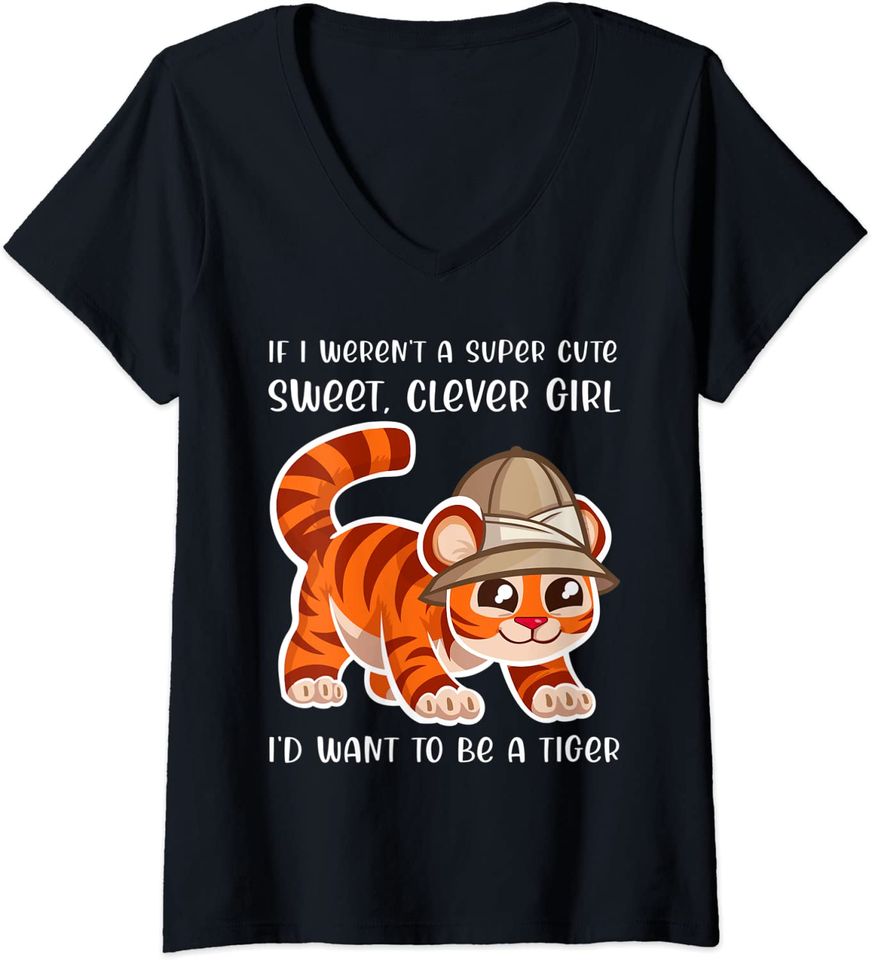 Tiger Lover Girl Kids Saying Quote Joke Slogan Phrase T Shirt