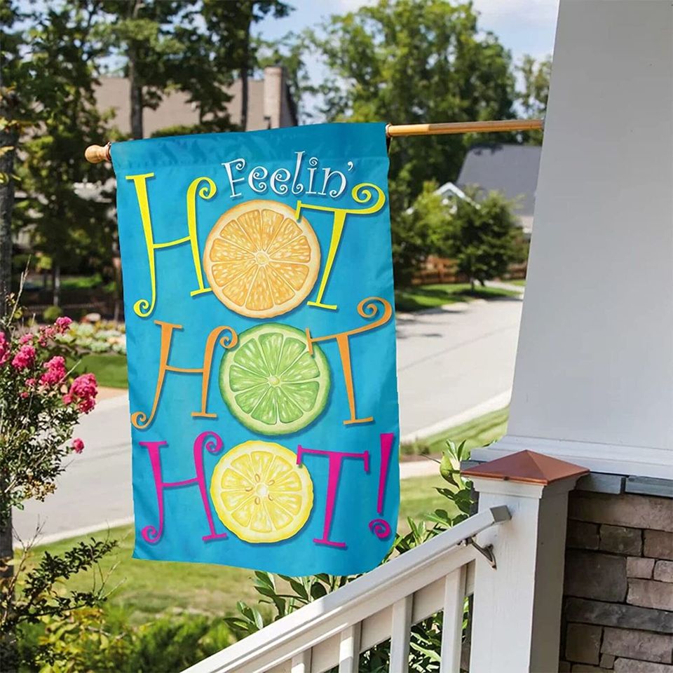 Personalized Feeling Hot Garden Flag Lemon Summer Vibes