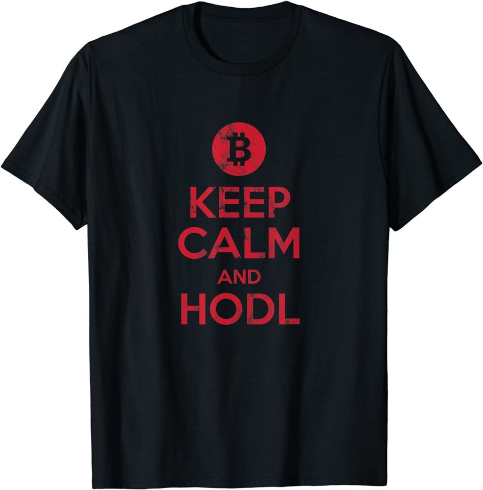 Bitcoin & Crypto Keep Calm and Hold T Shirt