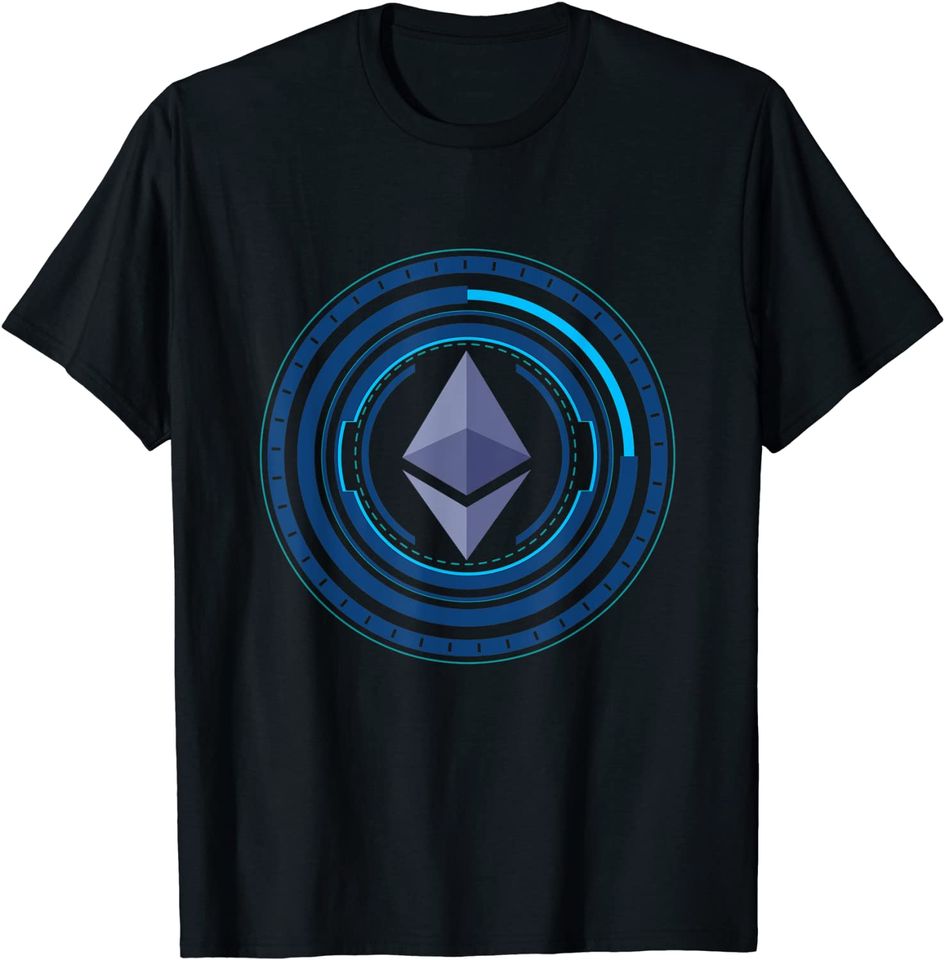 Ethereum ETH Crypto Trader Space To Moon Rocket Freedom Gift T-Shirt