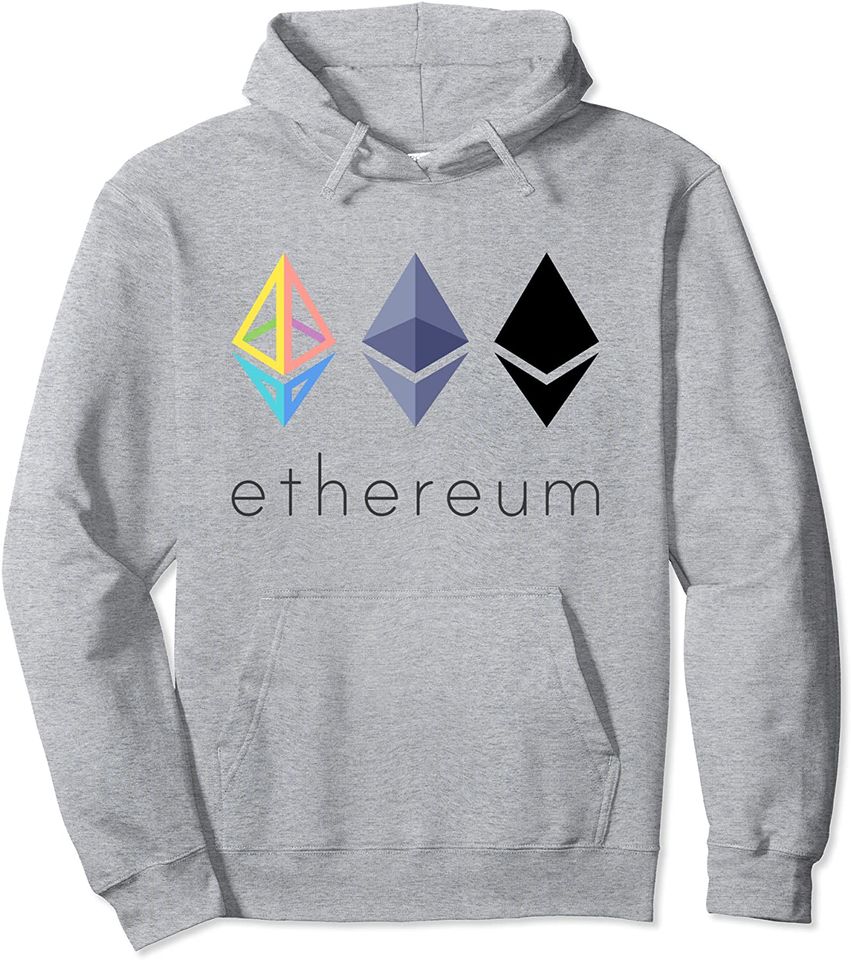 Ethereum Logo ETH Coin Crypto Bitcoin Trader Miner Gift Pullover Hoodie