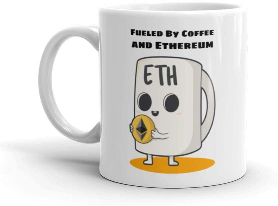 Fueled By Coffee and Ethereum Mug | Cryptocurrency Tea | Crypto Gift | ETH