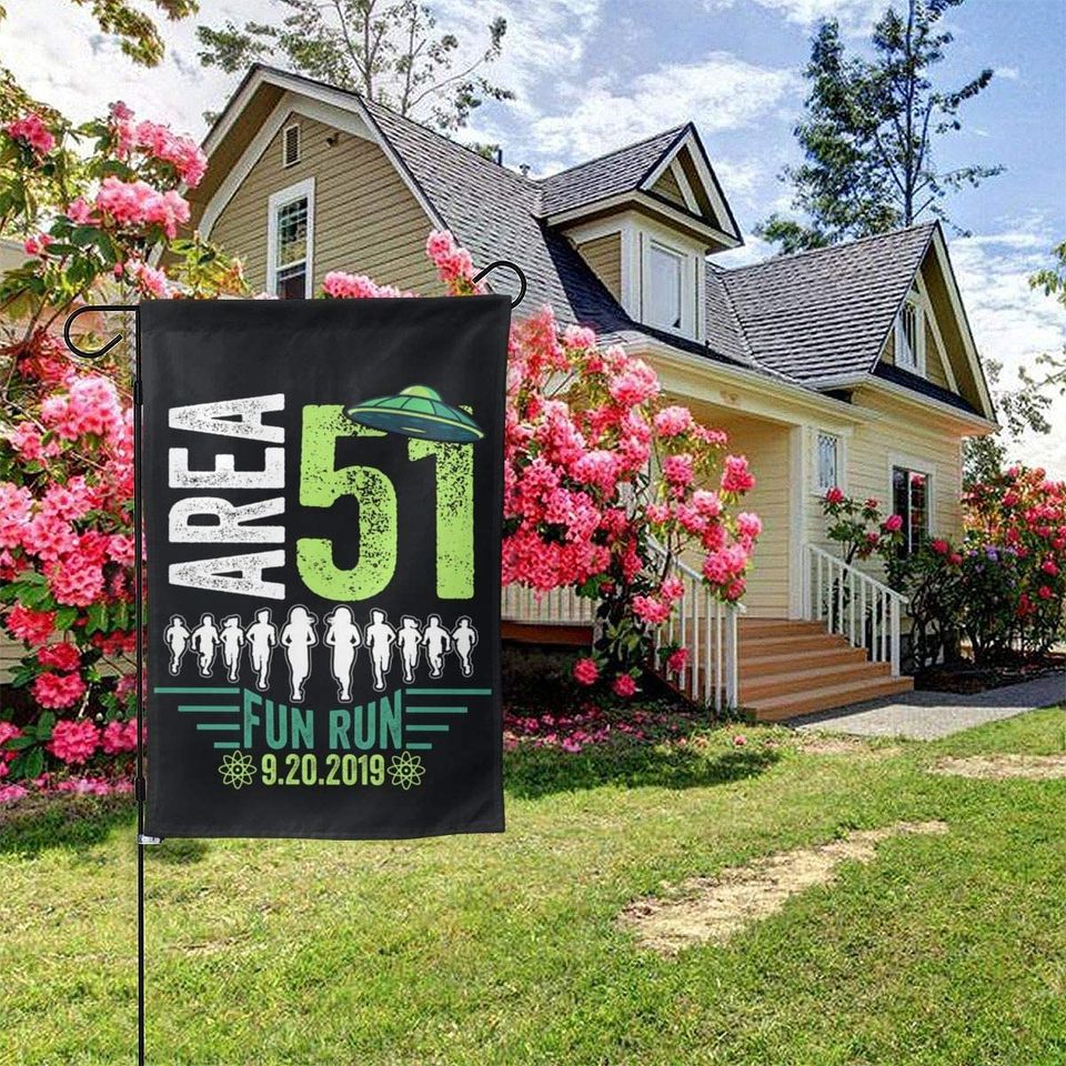 Area 51 Fun Run Garden Flag Yard Outdoor Decoration