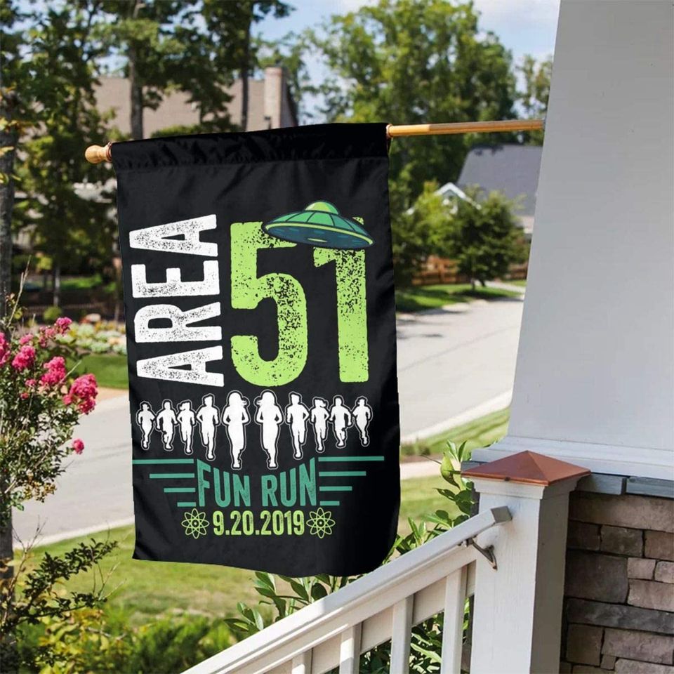 Area 51 Fun Run Garden Flag Yard Outdoor Decoration