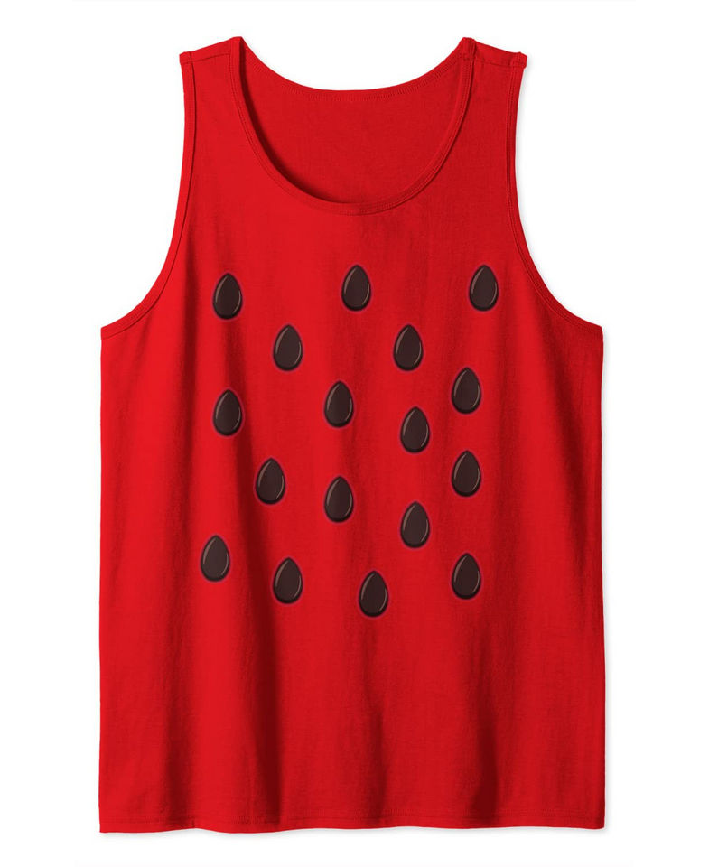 Black and red Watermelon seeds pattern Halloween Christmas Tank Top
