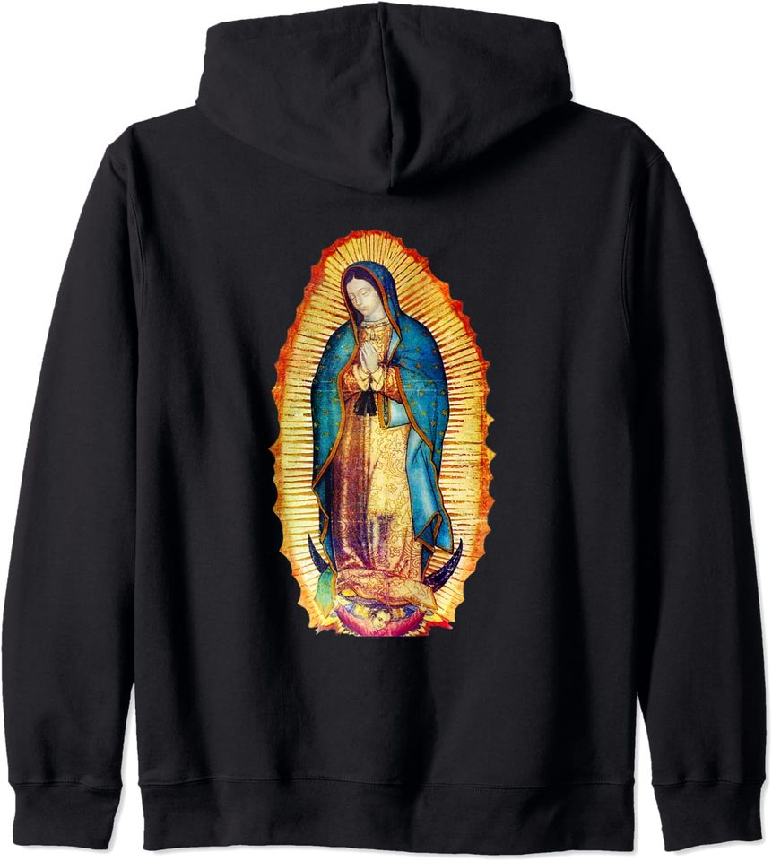 Our Lady of Guadalupe Catholic Mexican Virgin Mary 100  Hoodie