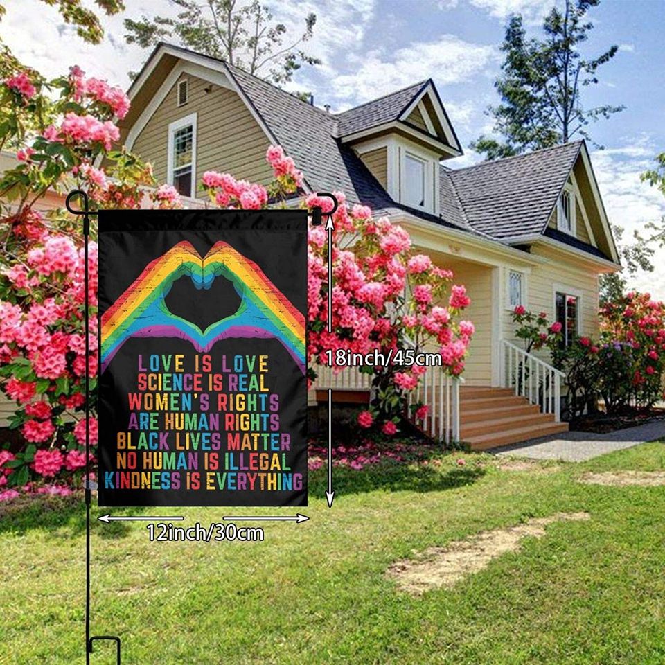 Love is Love Black Lives Matter Garden Flag