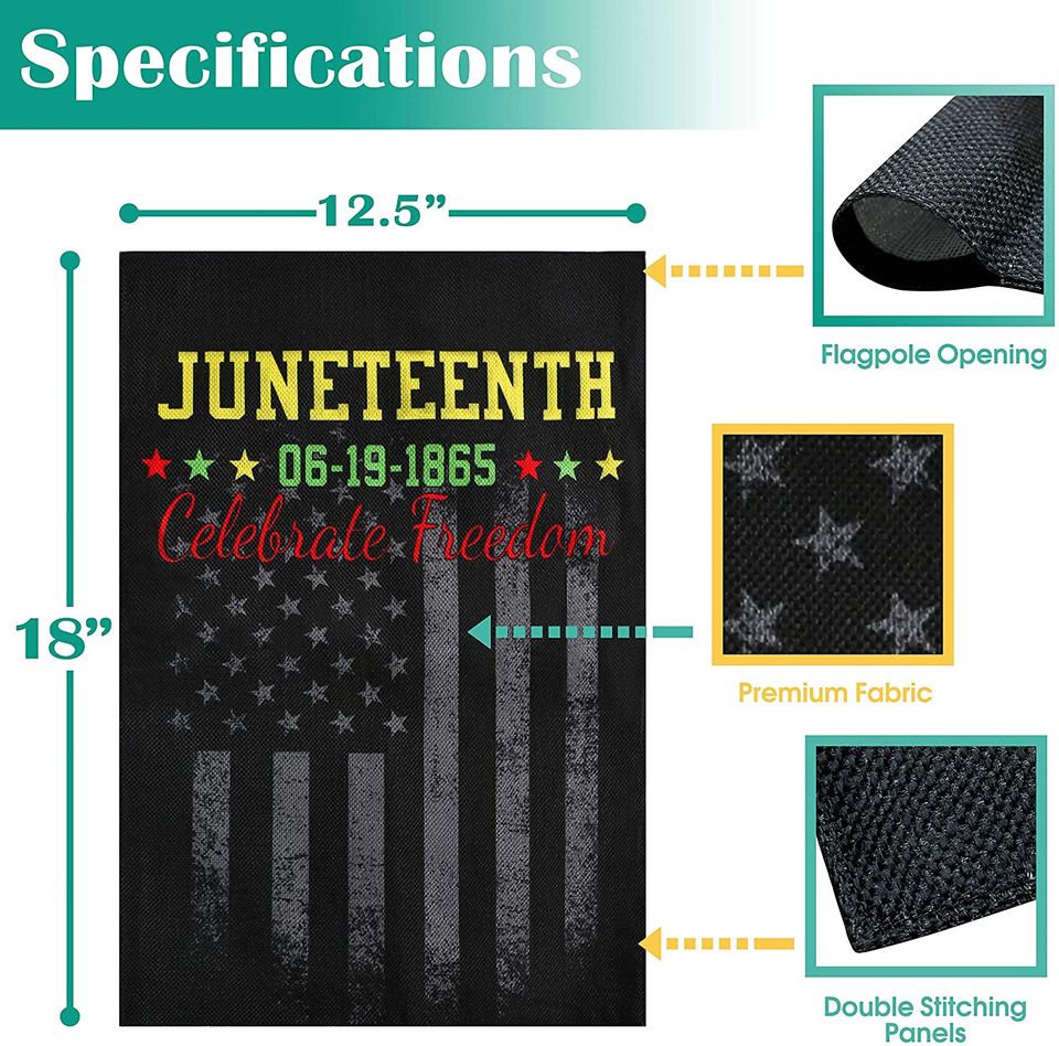 OUXIOAZ Garden Flags Juneteenth Flag