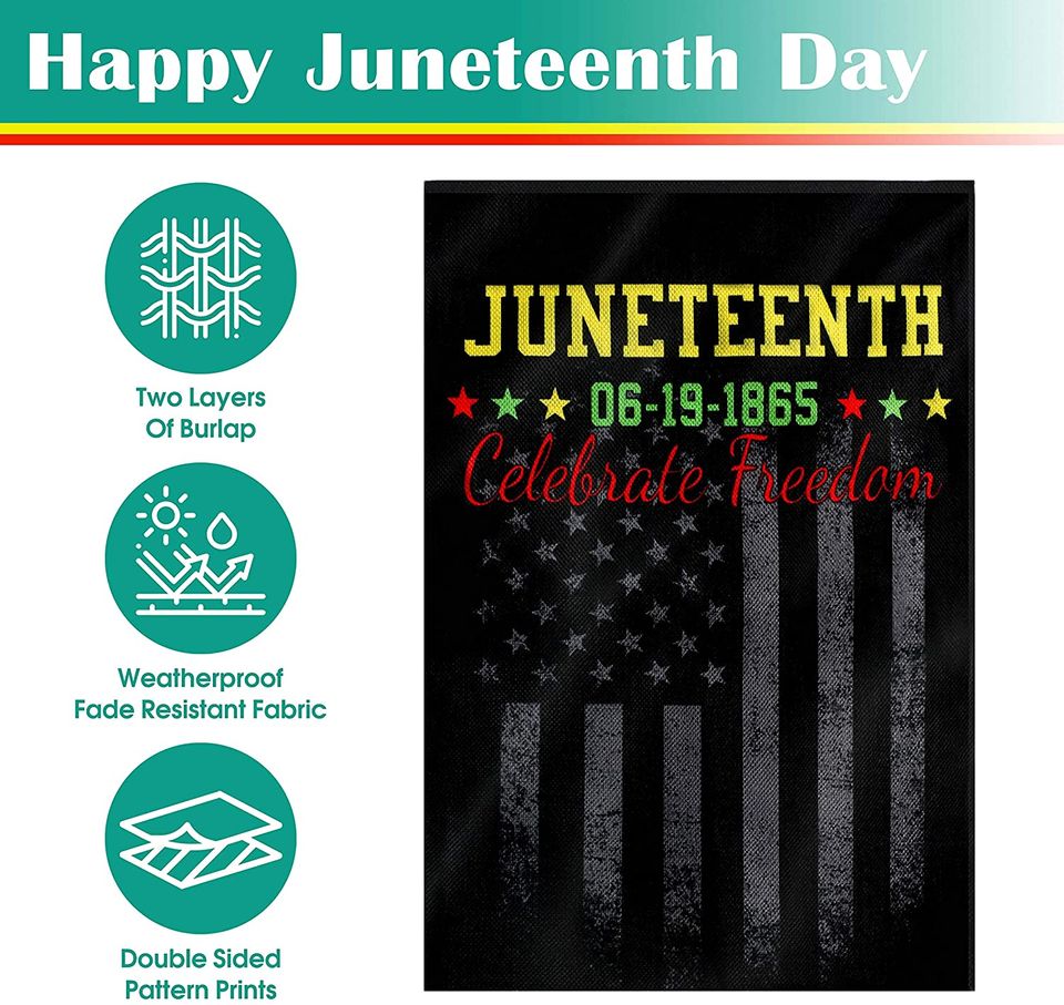 OUXIOAZ Garden Flags Juneteenth Flag