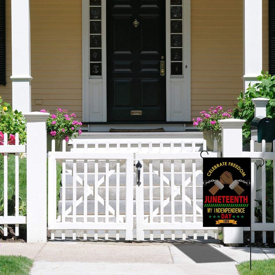 Rainlemon Linen Juneteenth Garden Flag