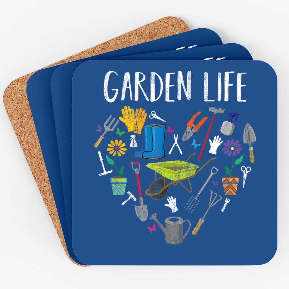 Distressed Garden Life Gardening Gift Ideas Coaster