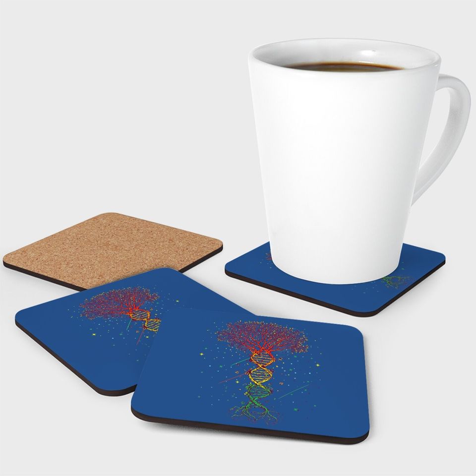 Dna Tree Life Genetics Biologist Science Earth Day Coaster