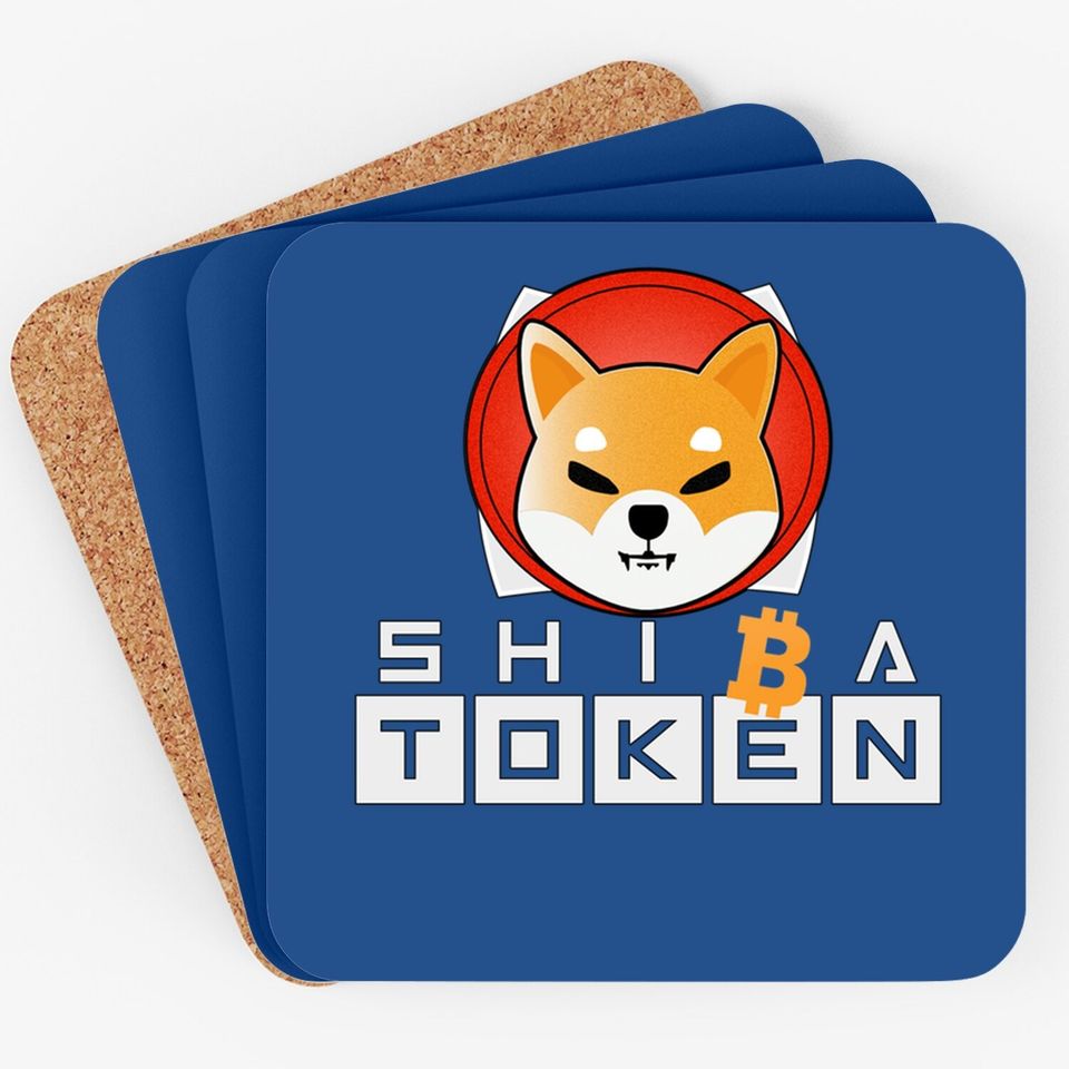 Shiba Inu Token Crypto Coin Cryptocurrency Coaster