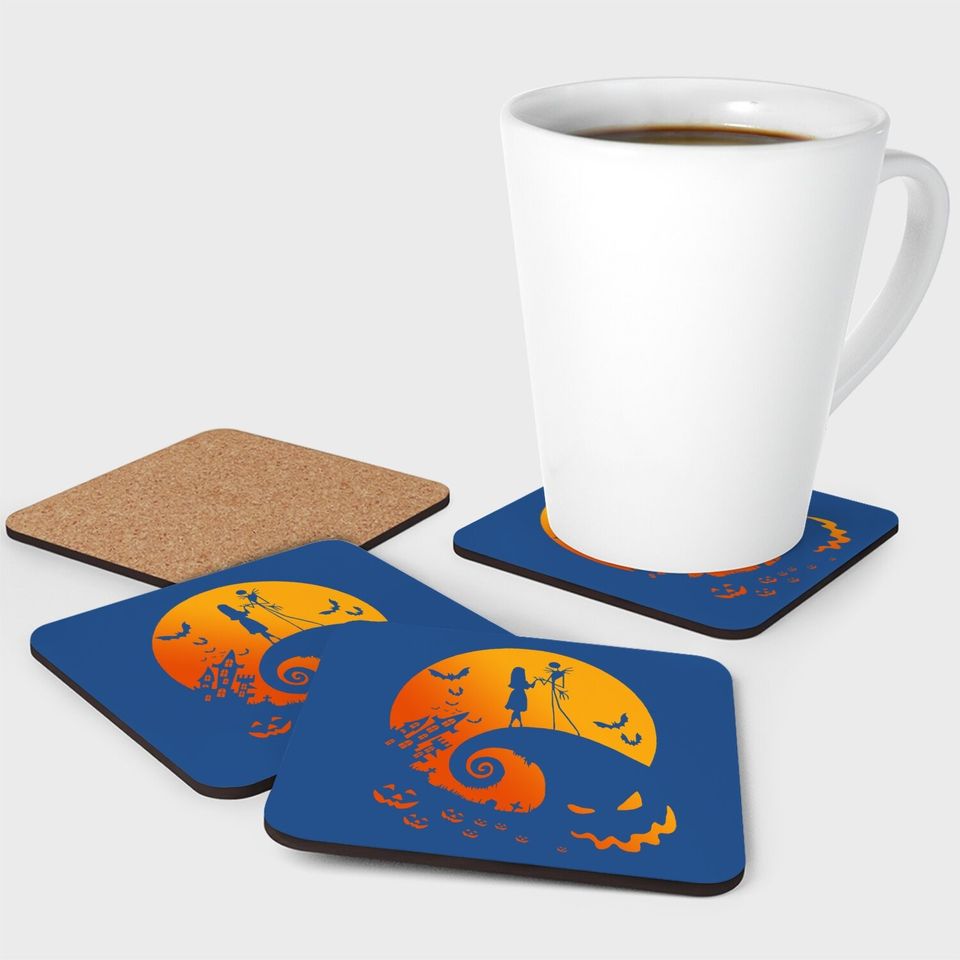 Jack Skellington The Nightmare Before Christmas And Sally Halloween Coaster