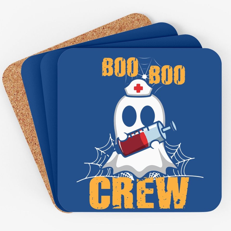 Vaccination Boo Boo Crew Nurse Halloween Coaster